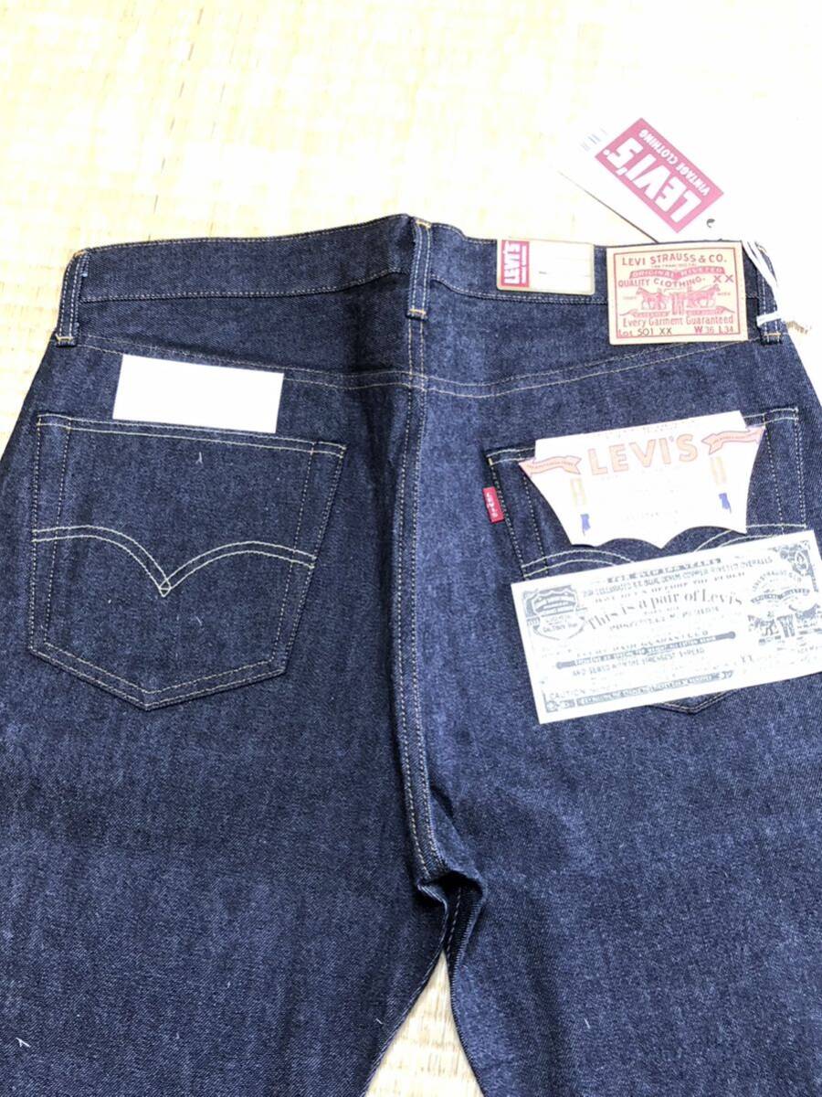 【新品】Levi's Vintage Clothing LVC リーバイス 501XX 未洗いリジット1955年モデル 日本製　W36 L34 セルビッチデニム_画像8