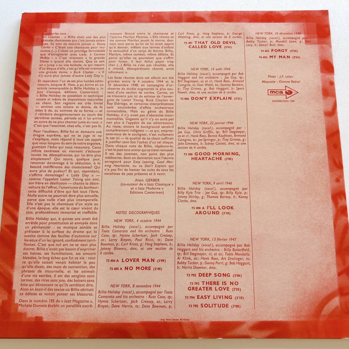 1円スタート LP レコード 2枚セット BILLIE HOLIDAY STORY 1944 - 1948 , 1949 - 1950 / JAZZ ビリーホリデー の画像2