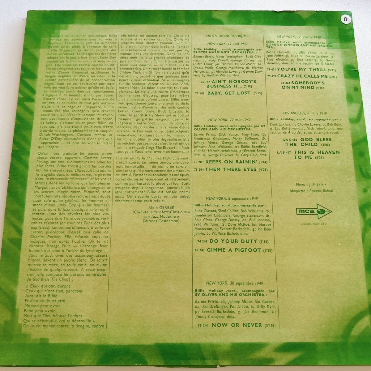 1円スタート LP レコード 2枚セット BILLIE HOLIDAY STORY 1944 - 1948 , 1949 - 1950 / JAZZ ビリーホリデー の画像6