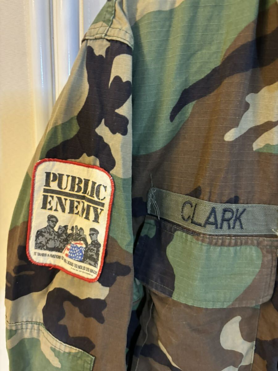 ミリタリージャケット ARMY 迷彩 ウッドランド カモ柄 米軍 軍もの アウトドア サイズＭくらい アメリカ古着の画像2