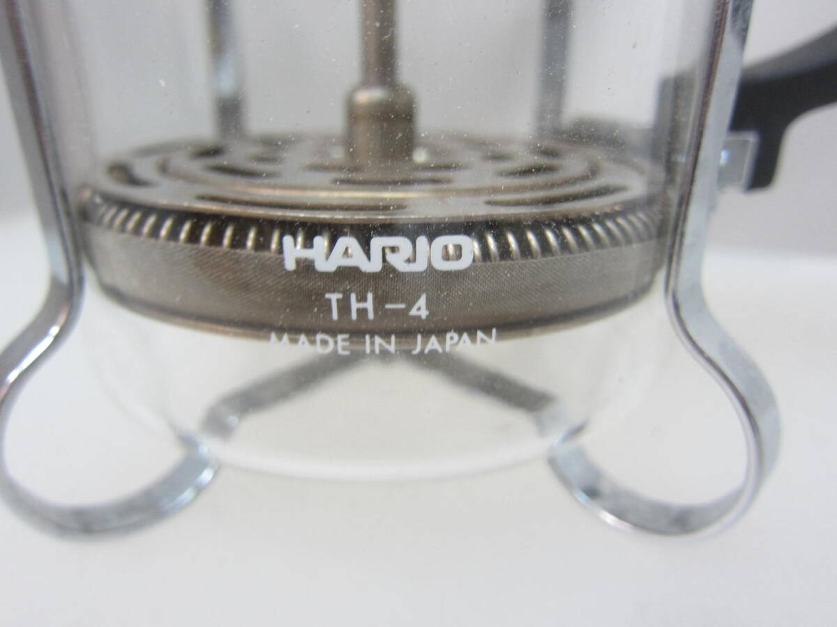 ★ティーポッド・HARIO　ハリオ　TH-4　コーヒープレス　　シルバーカラー　箱、説明書なし　※使用感現状品■60_画像9