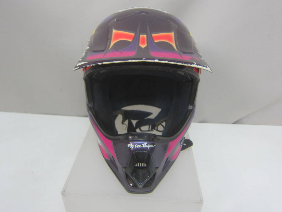 ★② モトクロスヘル・ショウエイ「SHOEI/VF-X2」 Mサイズ（57-58㎝） ※内装劣化、外装打撲痕キズ現状品■120の画像3