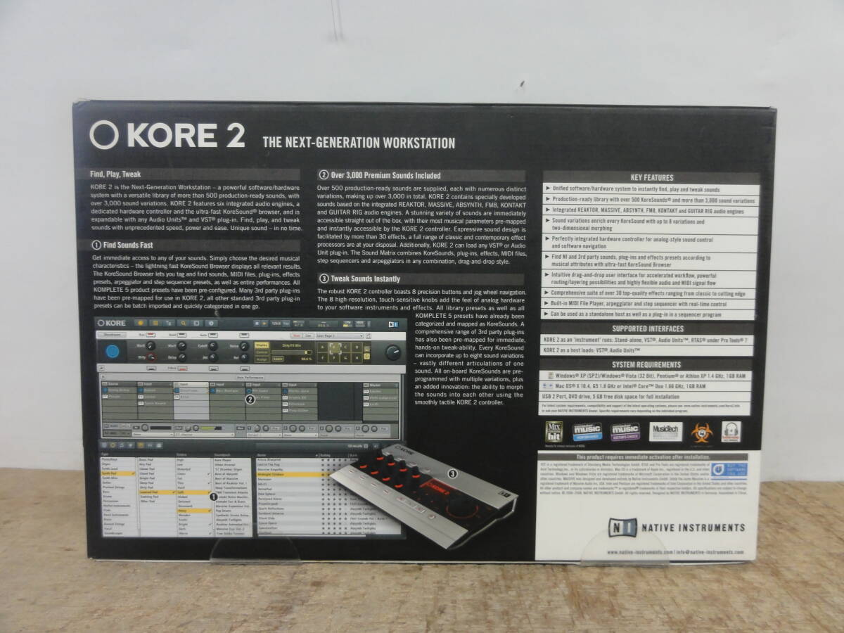 ♪Native Instruments KORE2 MIDIコントローラー 動作未確認 ※ジャンク品 ■８０の画像8