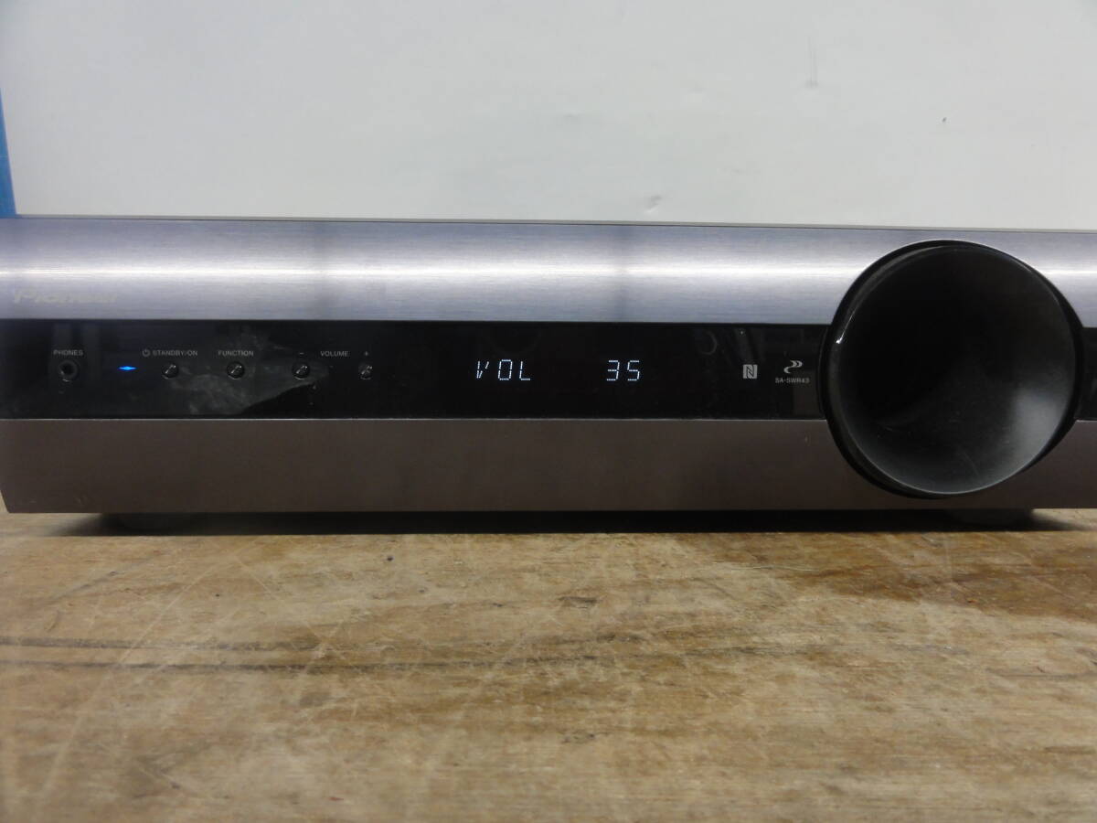 ♪Pioneer パイオニア SA-SWR43 オーディオ ビデオ アンプサブウーファー 通電確認※ジャンク品 ■１００の画像2