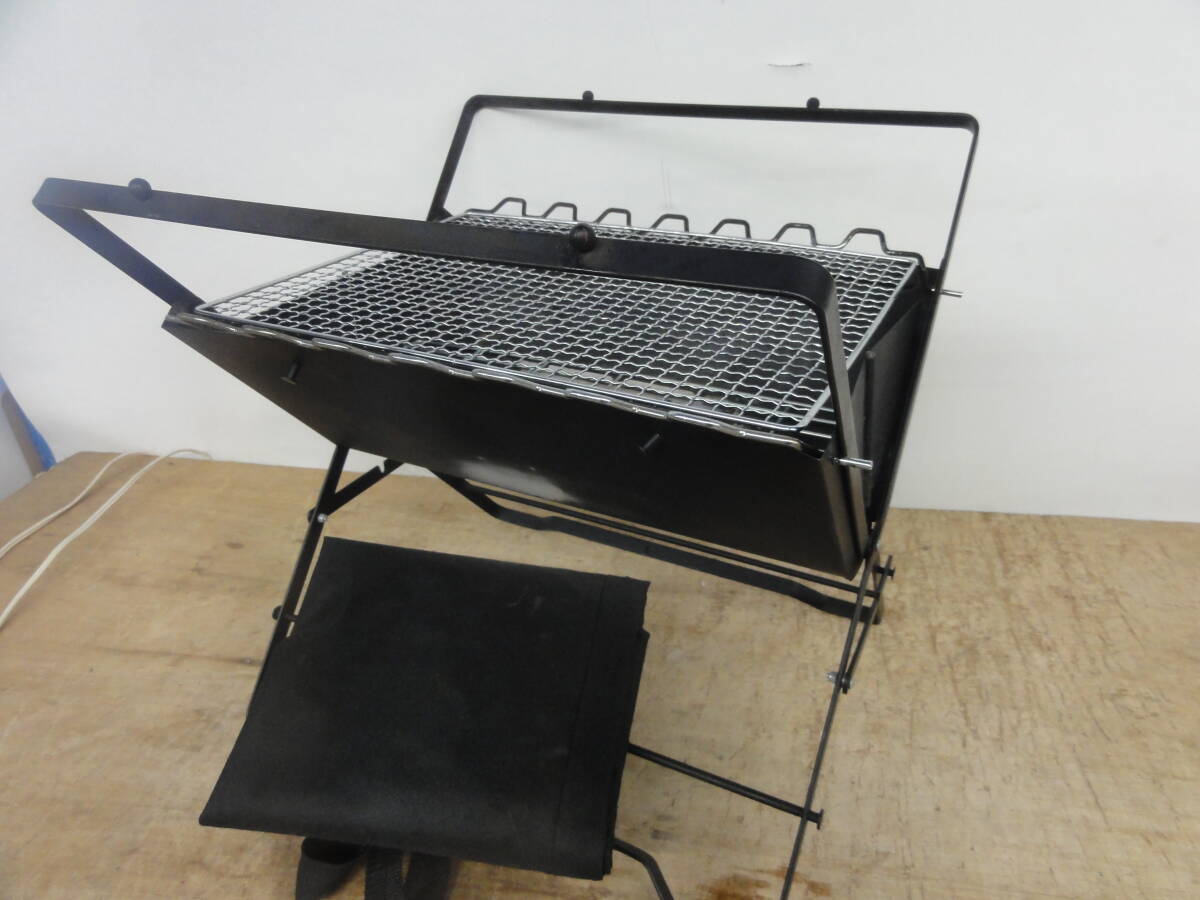 ♪炭火用 バーベキューコンロ BBQ サイズ：約41×36×41㎝ ※現状品　■１２０_画像1