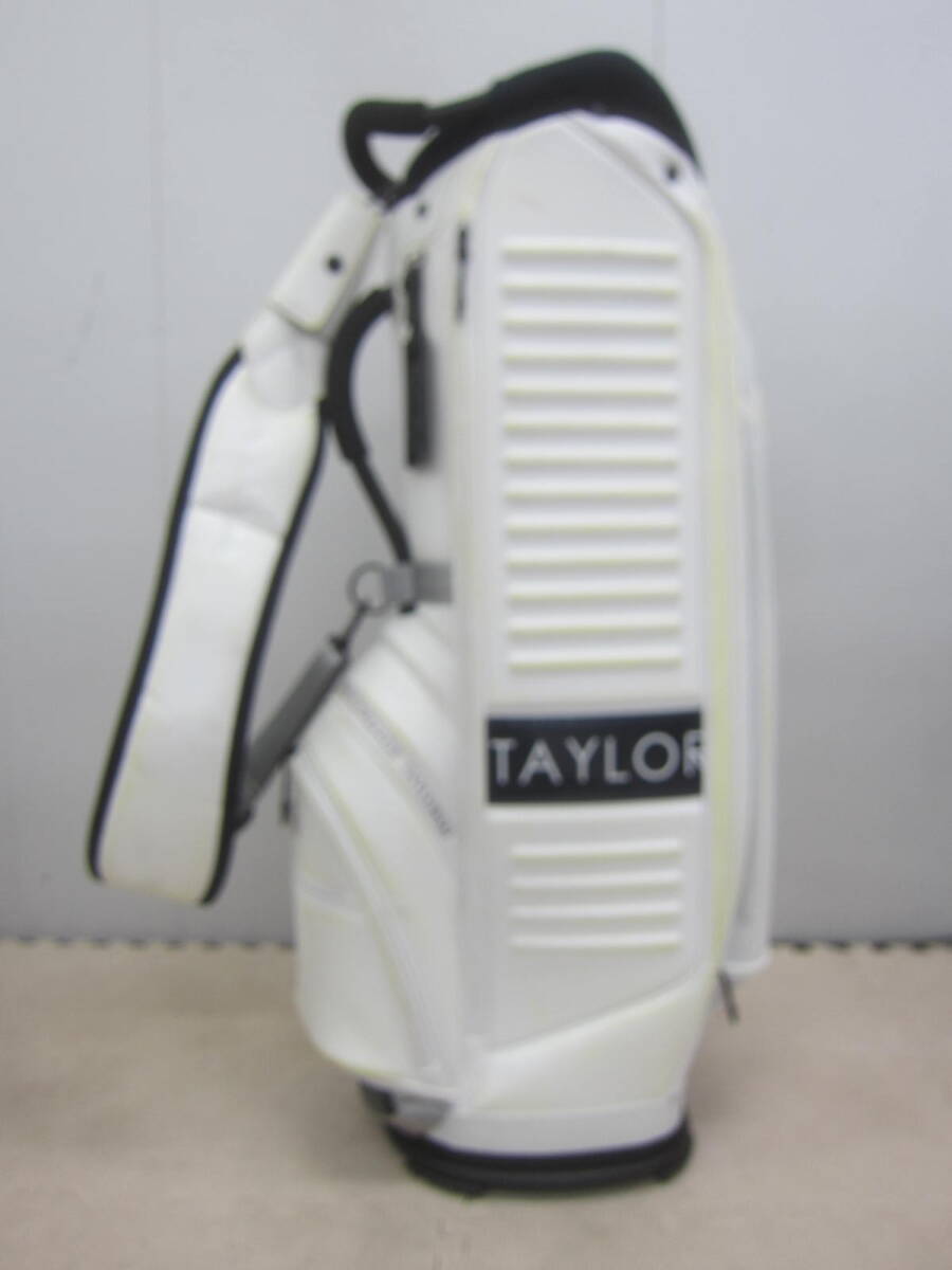 ★96）キャディバッグ・テーラーメイド　「TaylorMade」 5分割　フードなし　※使用感、日焼け変色現状品■160_全体に黄色く変色あります