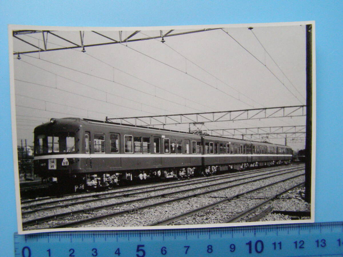 (J53)899 写真 古写真 電車 鉄道 鉄道写真 京急 京浜急行 1017 特急 浦賀行_画像1