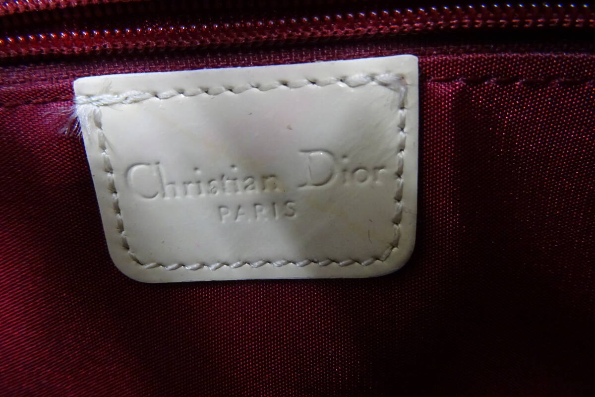 Christian Dior クリスチャン・ディオール　No.2　トロッター　PVC レザー 本革　ショルダー バッグ　赤 白 ベージュ　ヴィンテージ_画像10