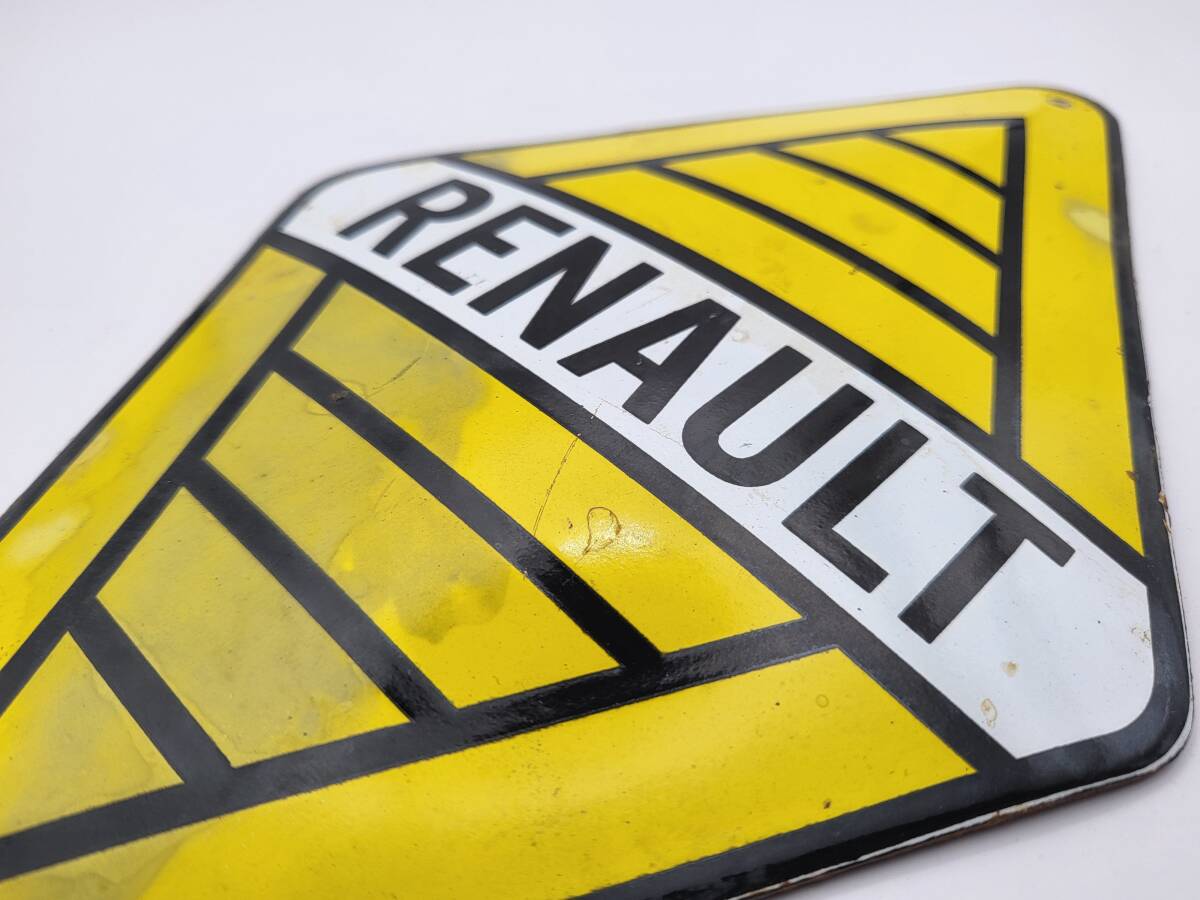 フランスアンティーク　ヴィンテージ　RENAULT　ルノー　看板　プレート　車好き　ショップデイスプレイ　店舗什器_画像6