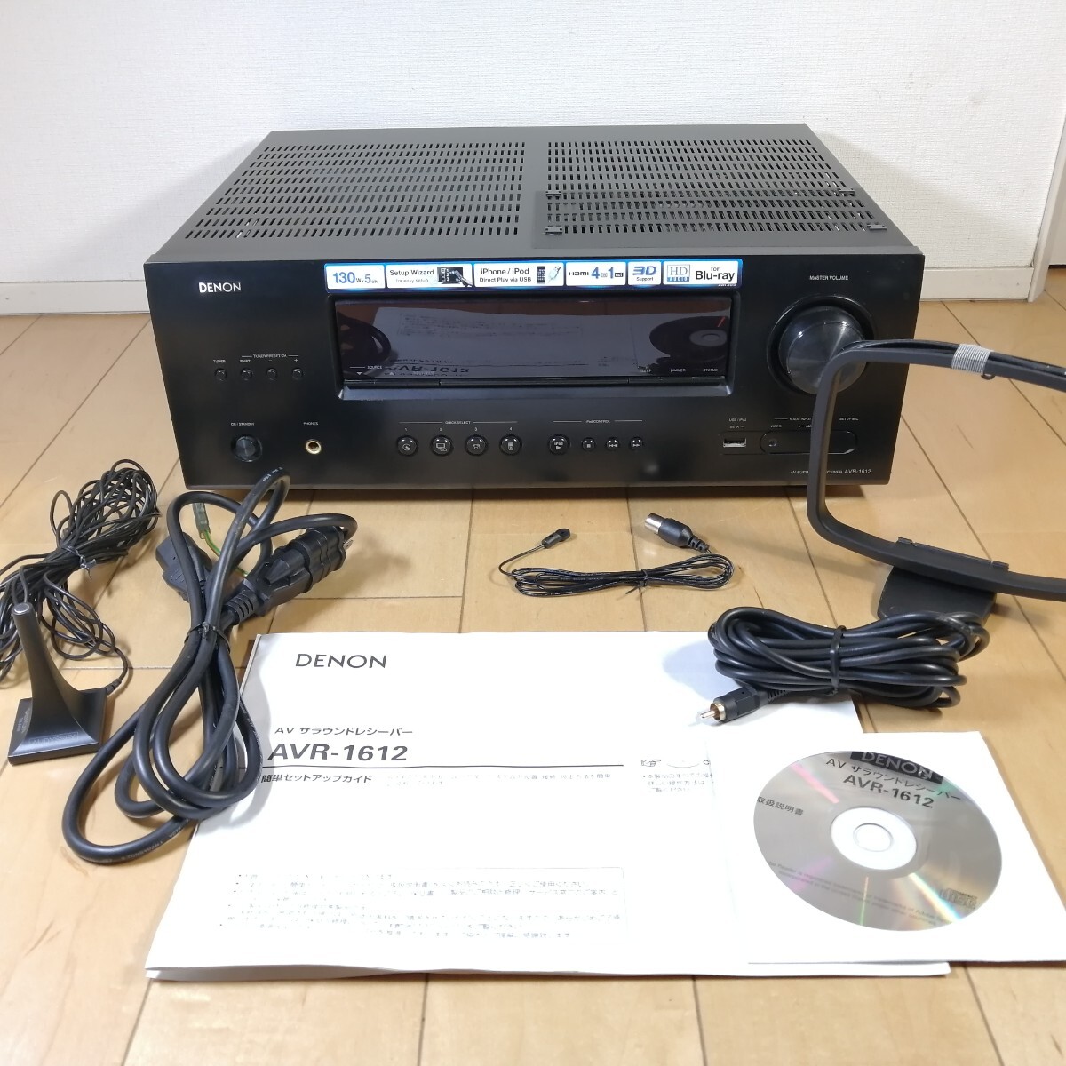 美品!! 動作確認済!! DENON デノン 130W×5ch AVサラウンドレシーバー AVR-1612の画像1