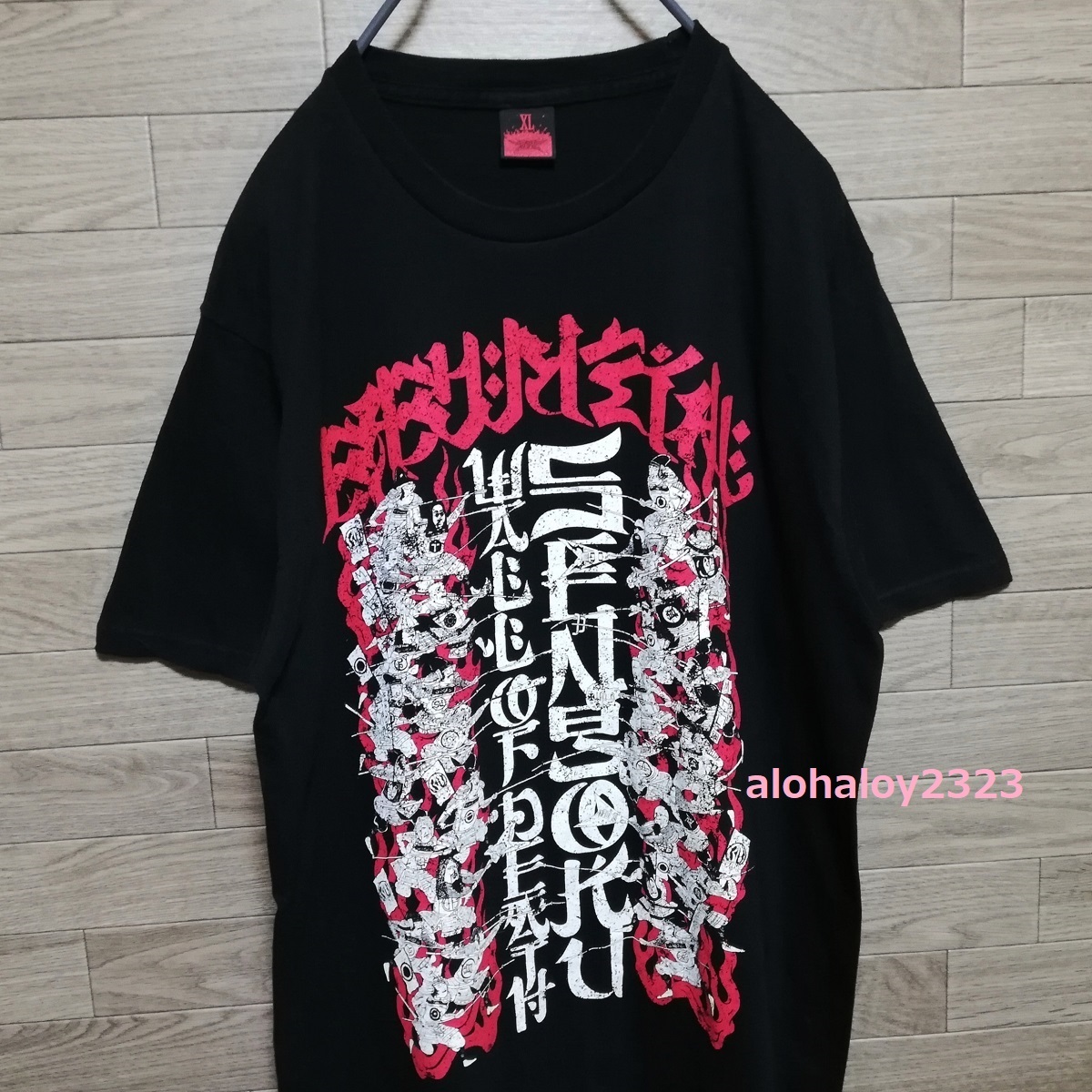 BABYMETAL ベビーメタル 戦国 WOD LEGEND 2015 ～新春キツネ祭り～ WALL OF DEATH ウォールオブデス Tシャツ XL size ブラック BABY METAL_画像5