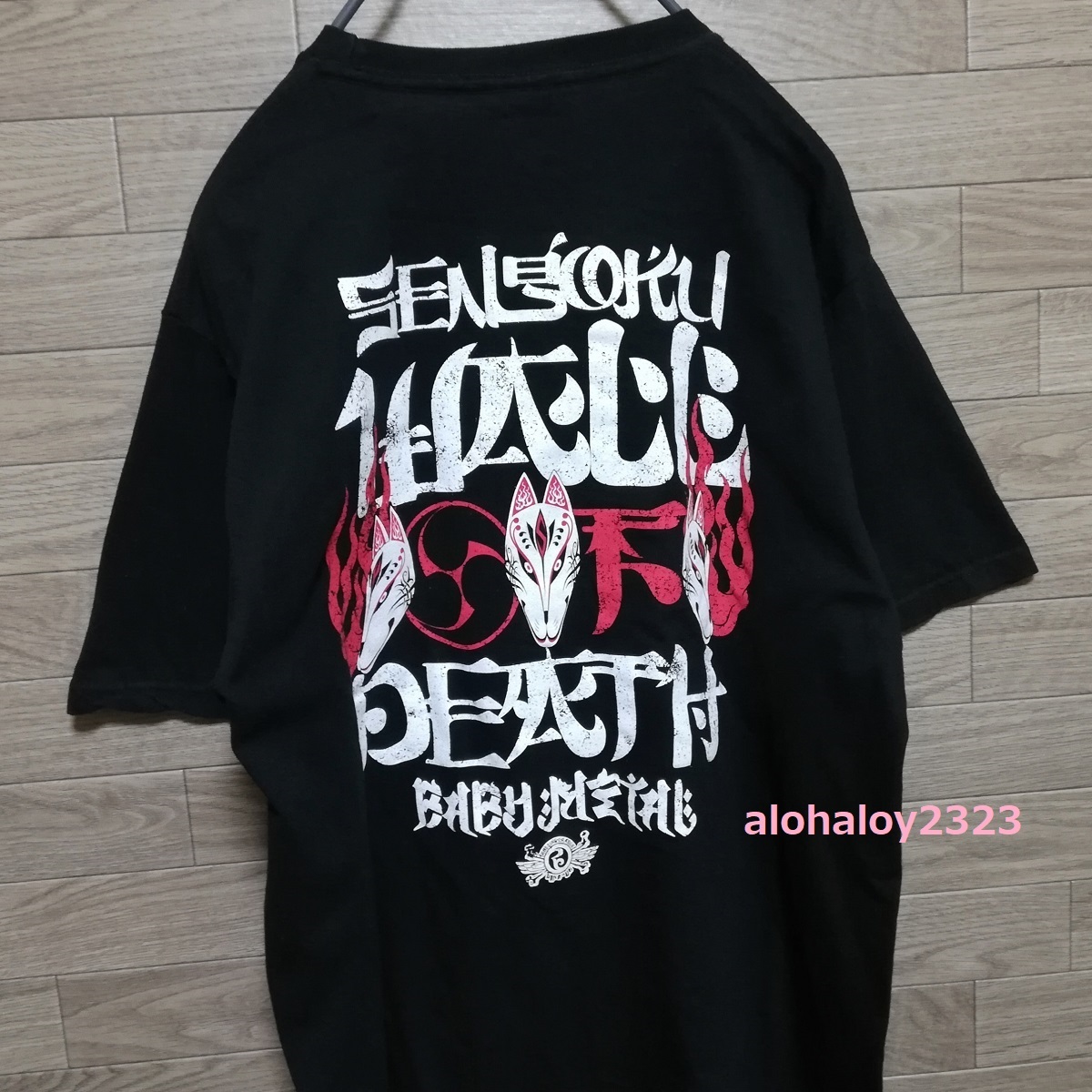 BABYMETAL ベビーメタル 戦国 WOD LEGEND 2015 ～新春キツネ祭り～ WALL OF DEATH ウォールオブデス Tシャツ XL size ブラック BABY METAL_画像6