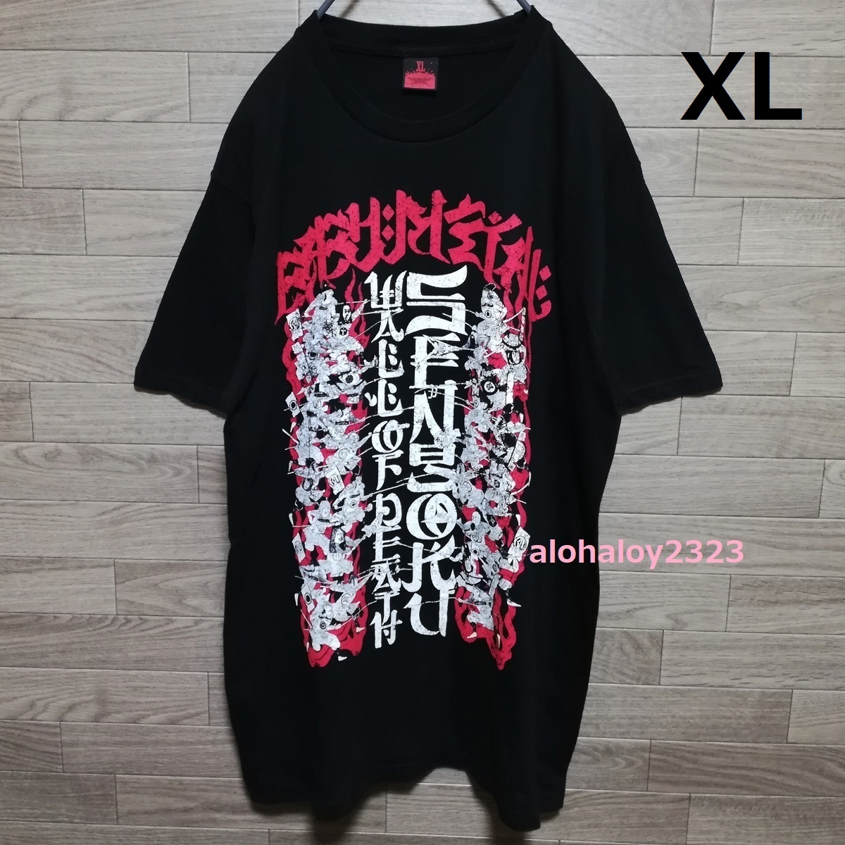 BABYMETAL ベビーメタル 戦国 WOD LEGEND 2015 ～新春キツネ祭り～ WALL OF DEATH ウォールオブデス Tシャツ XL size ブラック BABY METAL_画像1