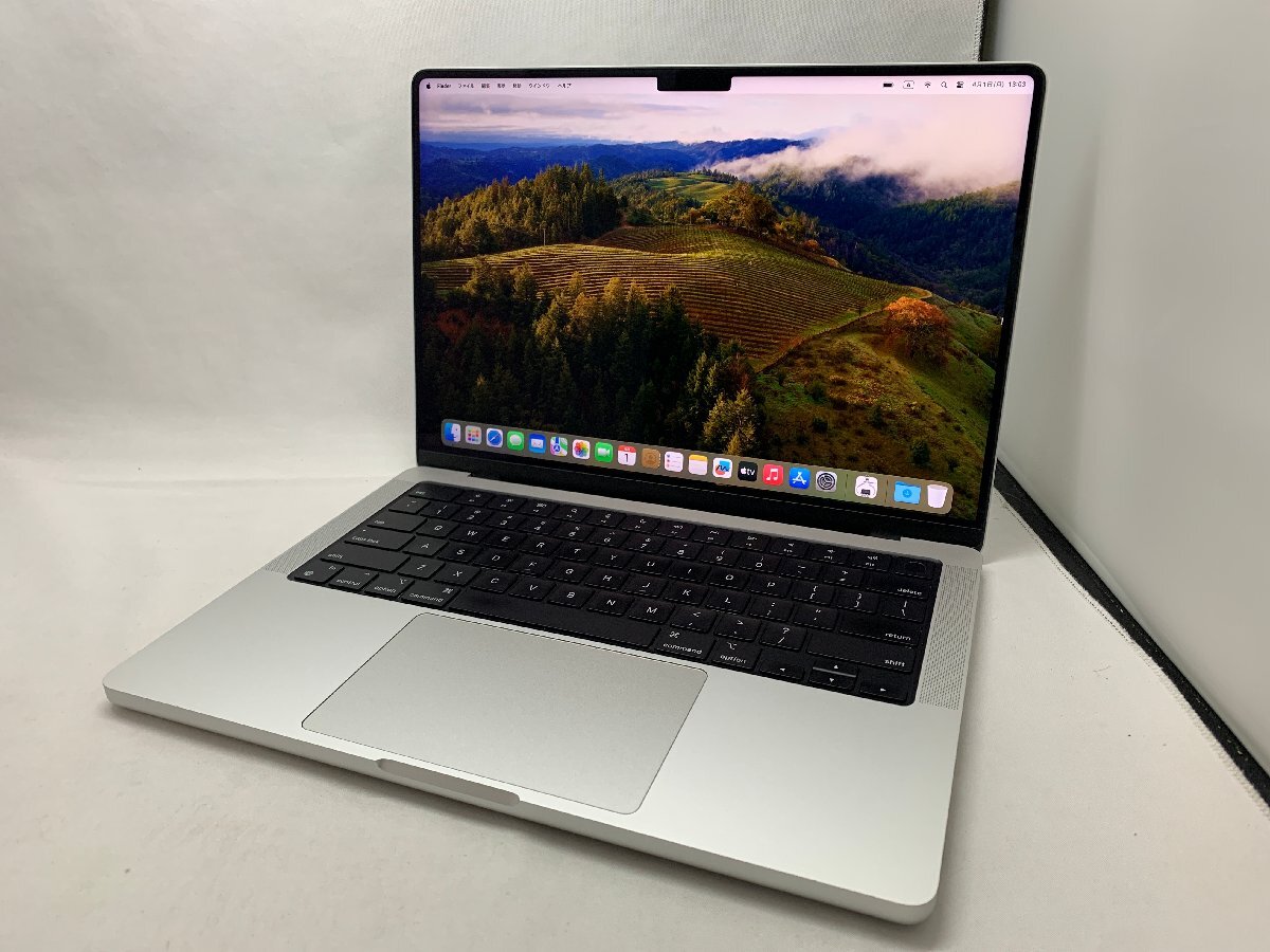 １円スタート！！《M1Pro搭載》 Apple MacBook Pro A2442 (14-inch , 2021) USキーボード シルバー 訳あり品 [Nmc]の画像1