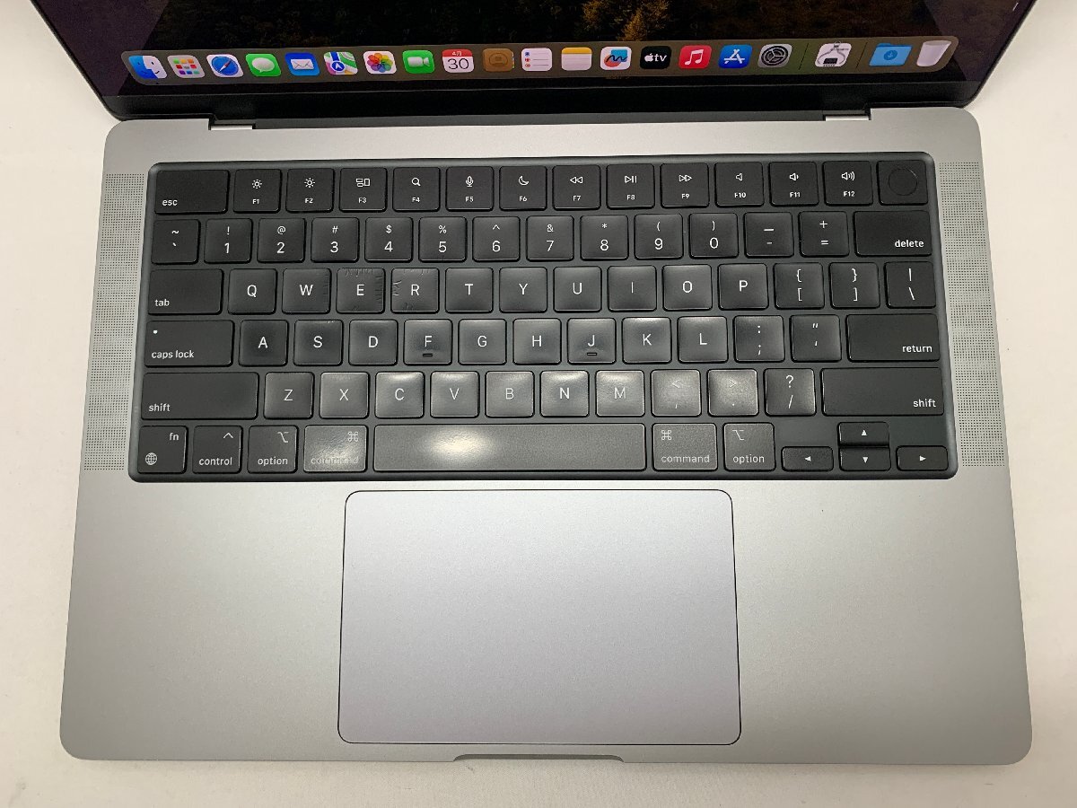 １円スタート！！《M1Pro搭載》 Apple MacBook Pro A2442 (14-inch , 2021) USキーボード スペースグレイ [Nmc]_テカリ、フィルム浮き