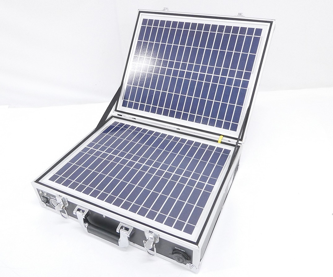 札経01 00-000000-98 [Y] (0419-3) クマザキエイム ソーラー充電システム SL-12H ソーラーパネル 太陽光発電 AC充電の画像1