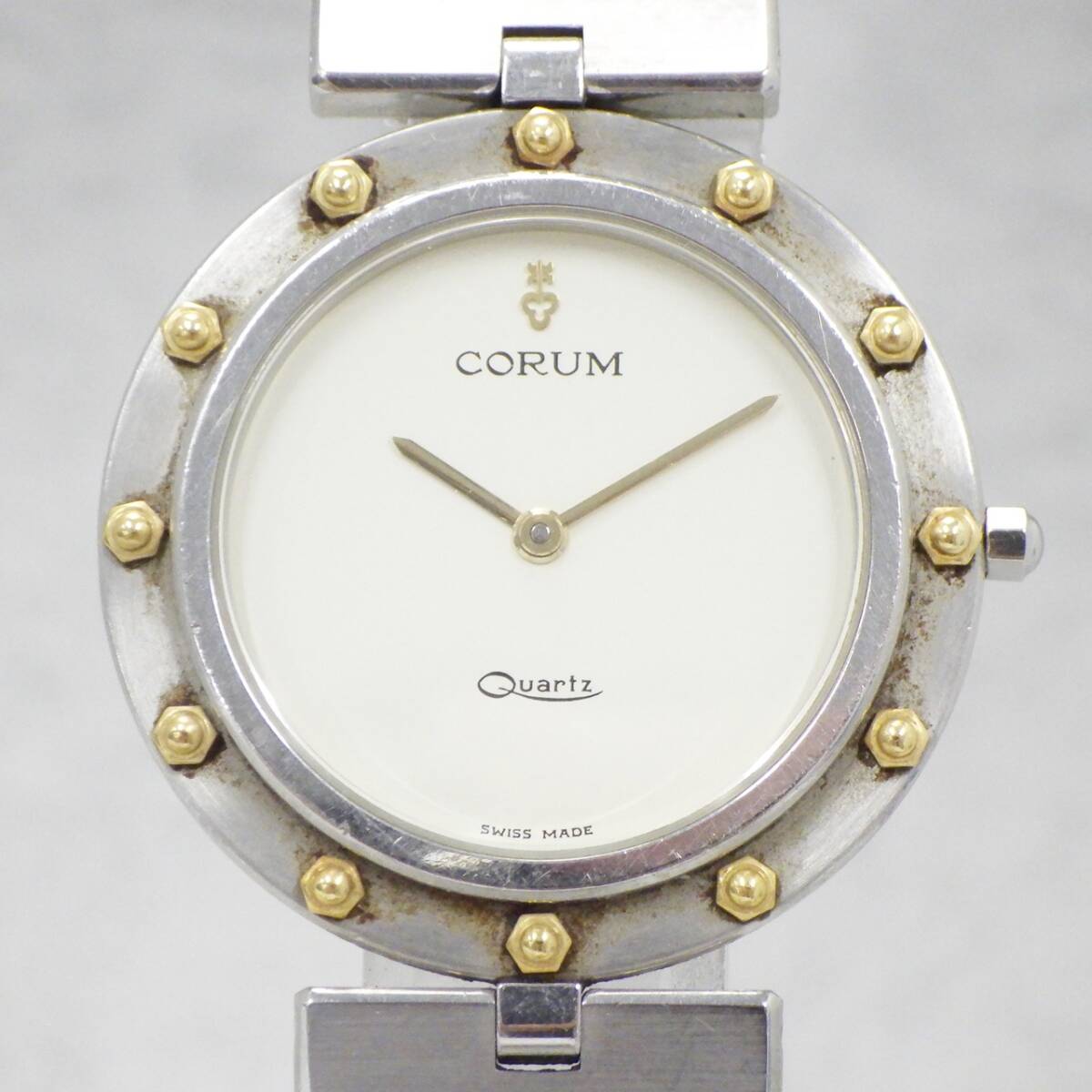 01 15-593579-16 [Y] CORUM コルム クリッパークラブ クォーツ 腕時計 メンズ レディース 札15の画像1