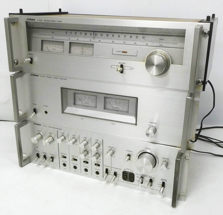 02 69-593970-20 [Y] Victor Victor T-1100 tuner P-1100 mixer amplifier M-1100 power amplifier 3 point set audio equipment asahi 69