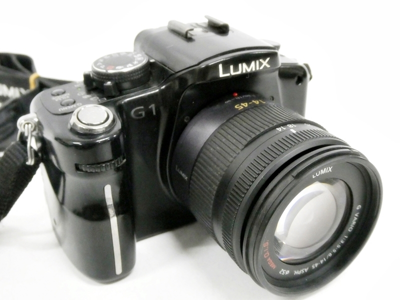 16 45-592944-06 [Y] Panasonic パナソニック LUMIX G1 DMC-G1 ミラーレス 一眼レフカメラ 1:3.5-5.6/14-45 バッテリー×1 充電器付 鹿45_画像2