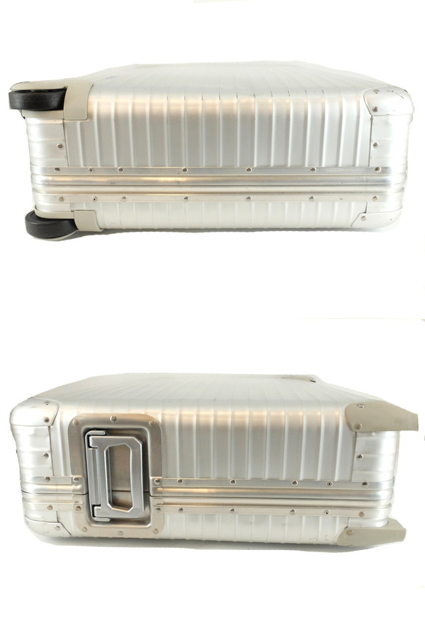 1 jpy start [RIMOWA Rimowa ] topaz 2 wheel suitcase Carry trunk aluminium silver travel travel bag approximately 78L