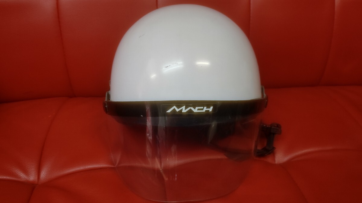 MACH ハーフヘルメット 半ヘル ヘルメット 当時 ビンテージ A-1 レトロ SHOEI アライ マルシン クノー _画像3