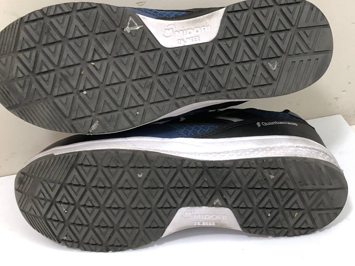 ３０９１４ ミドリ安全  ＭＩＤＯＲＩ 安全靴 作業靴 JSAA A種 衝撃吸収 耐滑性  ブルー 青 ２６ｃｍ ３E 宅急便の画像7