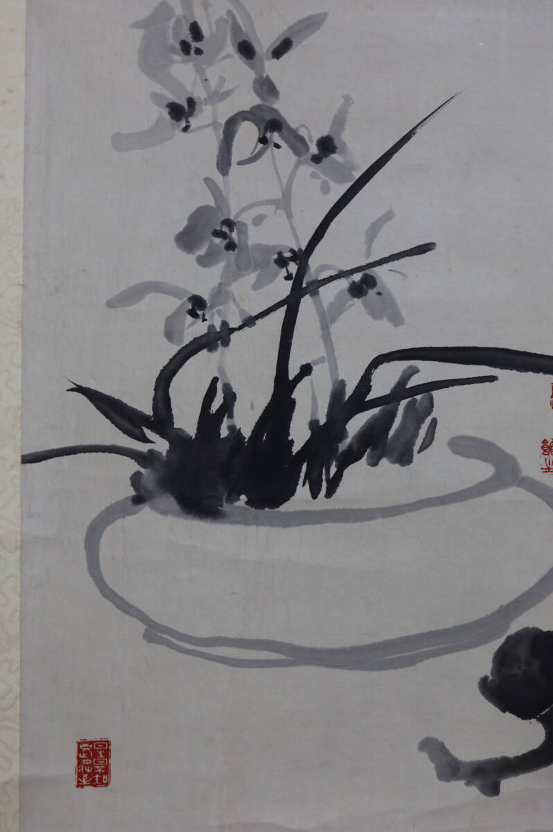 中国画 陸復峻 時代物 在銘 紙本肉筆 肉筆保証 古画  中国画 掛軸 卷物 中国美術 書画 の画像8
