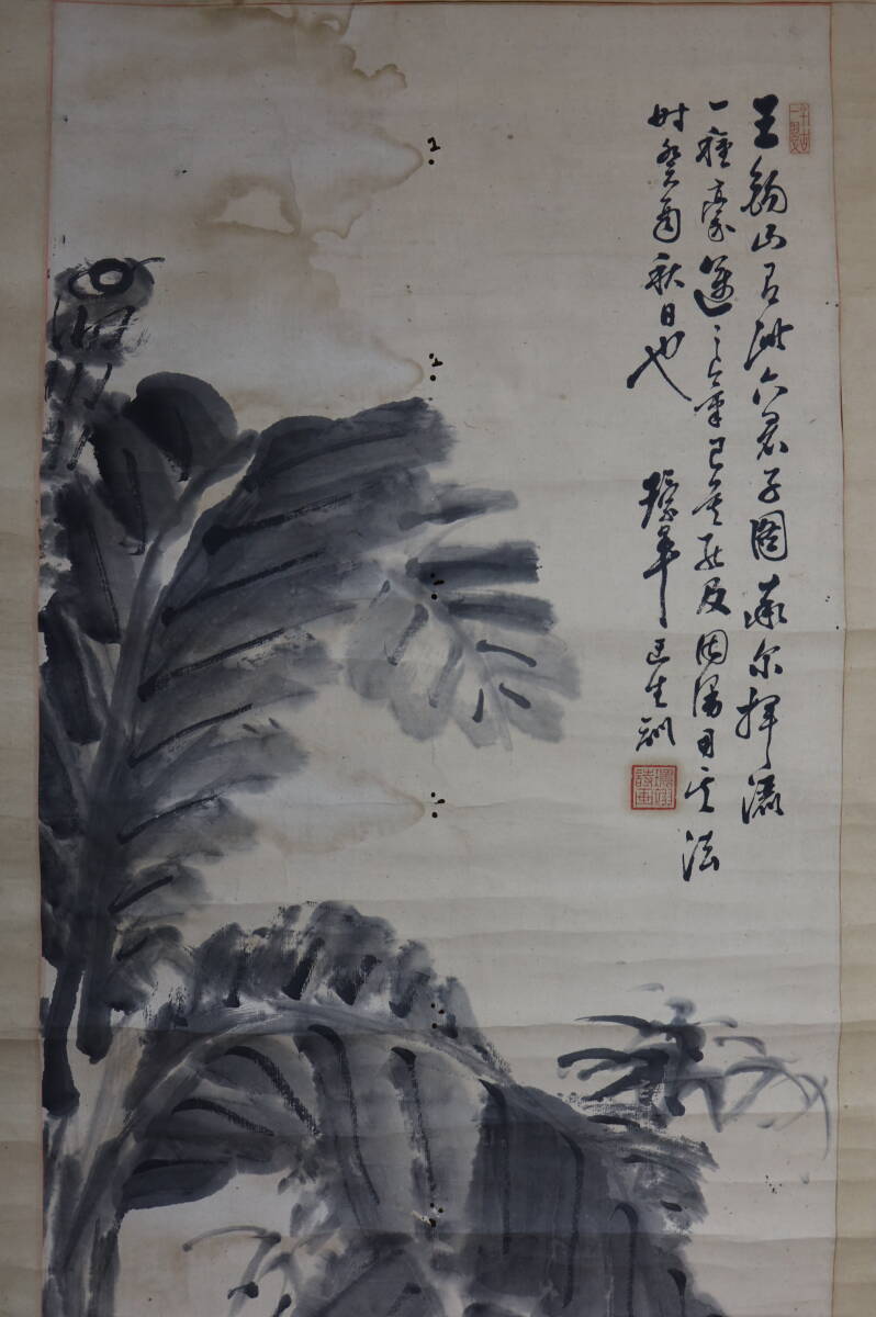 中国古画 王生 在銘 時代物 清朝期 紙本肉筆 肉筆保証 古画  中国画 掛軸 卷物 中国美術 書画 の画像5