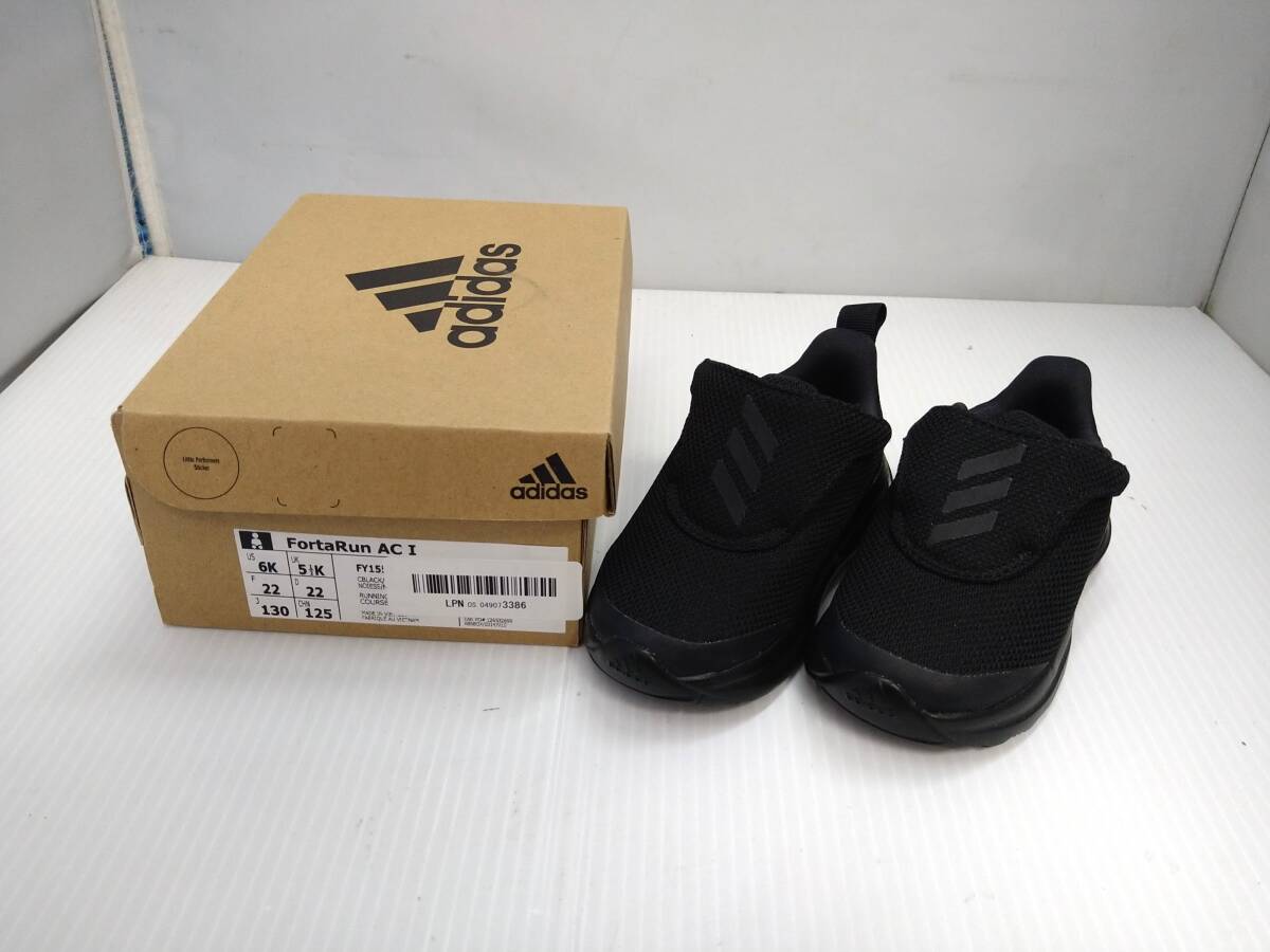 !!24P034 adidas Adidas обувь обувь JP13.0 13cm Kids baby черный спортивные туфли не использовался товар!!