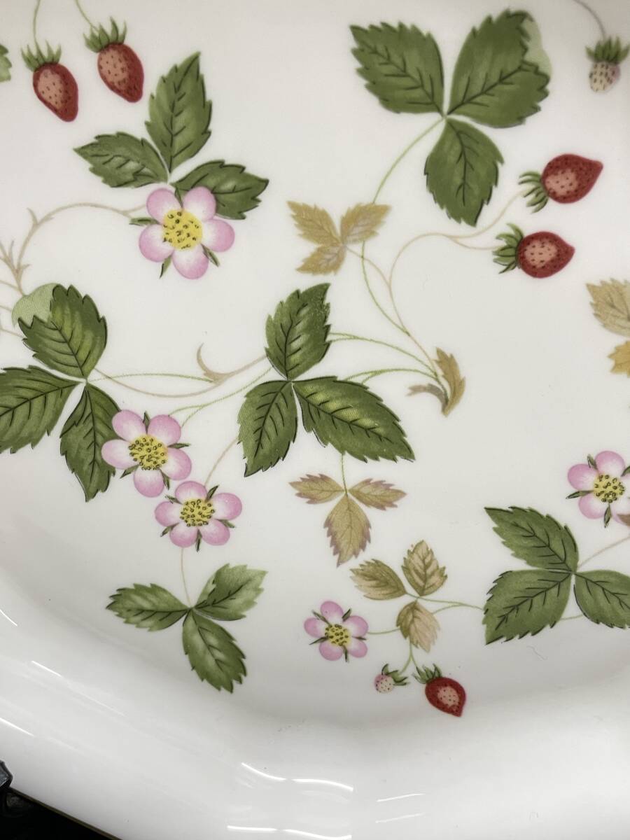 ★コレクター必見 WEDGWOOD WILDSTRAWBERRY ウェッジウッド ワイルドストロベリー プレート 洋食器 お皿 レトロ コレクション T568_画像3