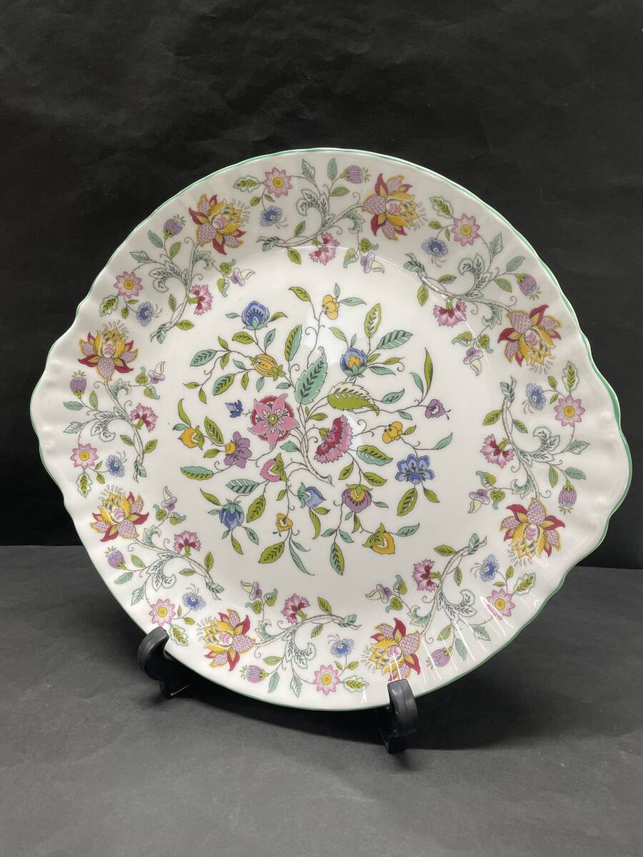 ★コレクター必見 MINTON HADDON HALL ミントン ハドンホール 耳付プレート 直径29㎝ 洋食器 お皿 T715の画像1