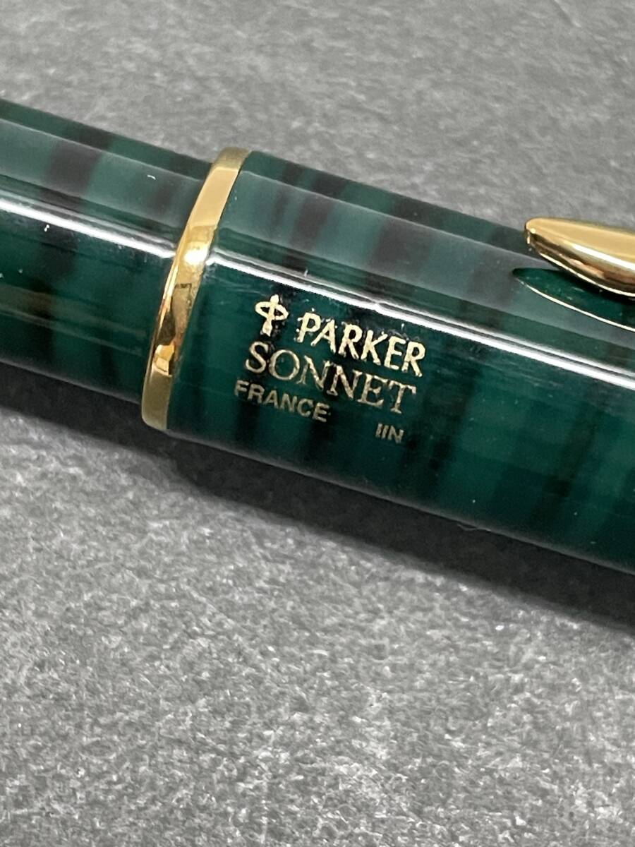 ★コレクター必見 フランス製 PARKER SONET パーカー ソネット 万年筆 替えインク付 ケース付 コレクション T748の画像4