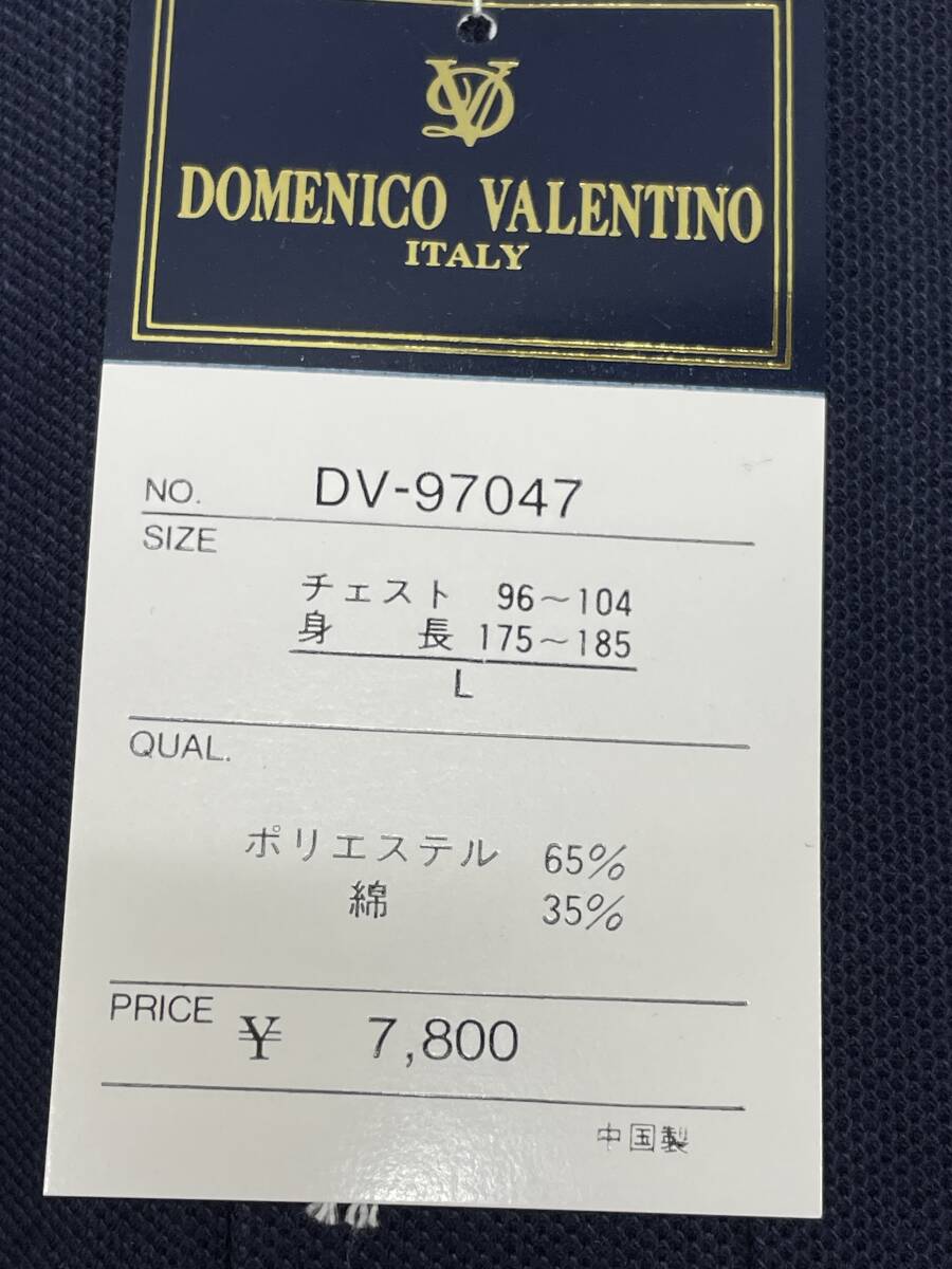 ★コレクター必見 未使用 DOMENICO VALENTINO ITALY メンズ 長袖ポロシャツ トップス L ネイビー 男性ファッション 衣類 T770の画像2