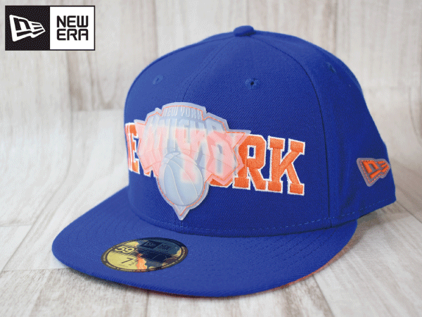 ★未使用品★NEW ERA ニューエラ NBA NEW YORK KNICKS ニックス 59FIFTY 7-1/2 59.6cm フラットバイザー キャップ 帽子 USモデル A217の画像1