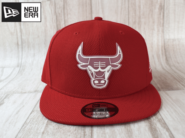 ★未使用品★NEW ERA ニューエラ NBA CHICAGO BULLS ブルズ 9FIFTY M-Lフリーサイズ フラットバイザー キャップ 帽子 USモデル A308_画像2