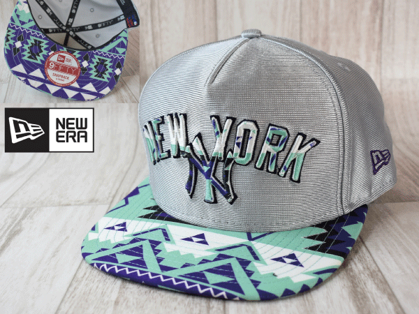 ★未使用品★NEW ERA ニューエラ NEW YORK YANKEES ヤンキース 9FIFTY A-FLAME M-Lフリーサイズ キャップ 帽子 A318の画像1