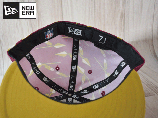 ★未使用品★NEW ERA ニューエラ NFL WASHINGTON RED SKINS レッドスキンズ 59FIFTY 7-1/2 59.6cm キャップ 帽子 USモデル A330_画像6