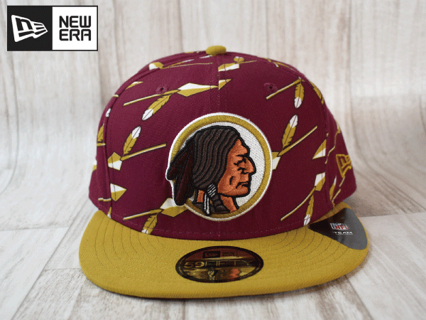 ★未使用品★NEW ERA ニューエラ NFL WASHINGTON RED SKINS レッドスキンズ 59FIFTY 7-1/2 59.6cm キャップ 帽子 USモデル A330_画像2