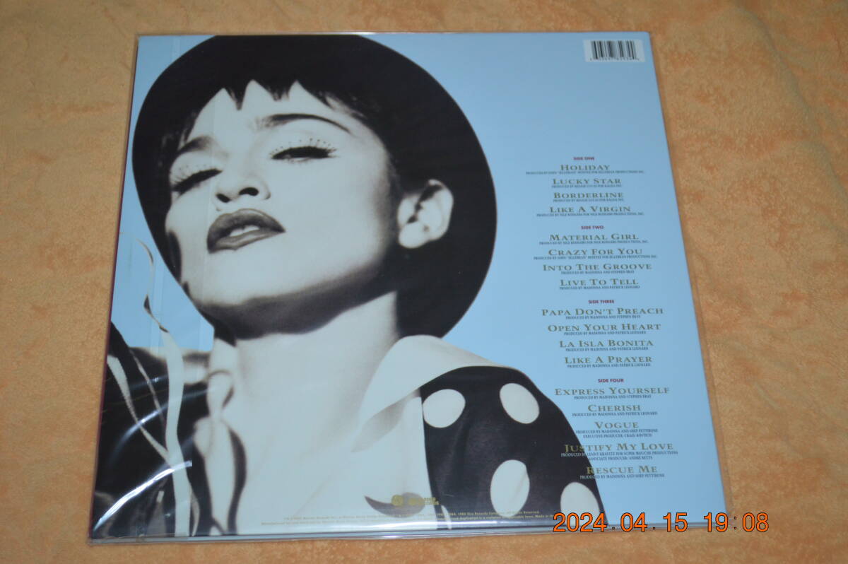 MADONNA マドンナ The Immaculate Collection Europe盤 2枚組 LPレコード : 見開きジャケ仕様 ： 2007年再発盤の画像4