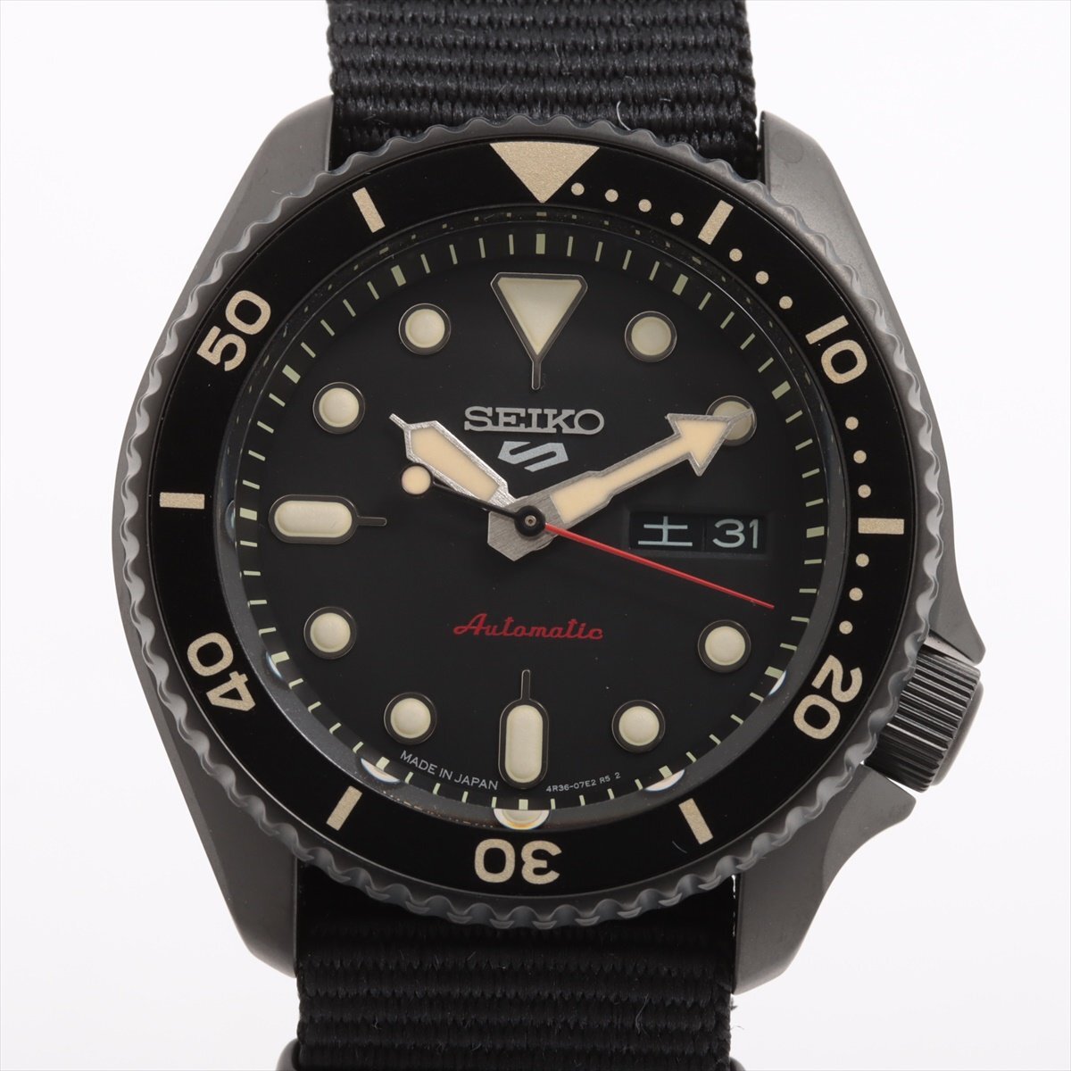 ■ 1円 ～ 正規 中古 美品 ■ セイコー SEIKO ■ ファイブスポーツ SBSA101 neel 別注 ■ 機械式 自動巻き ブラック 黒 メンズ_画像1