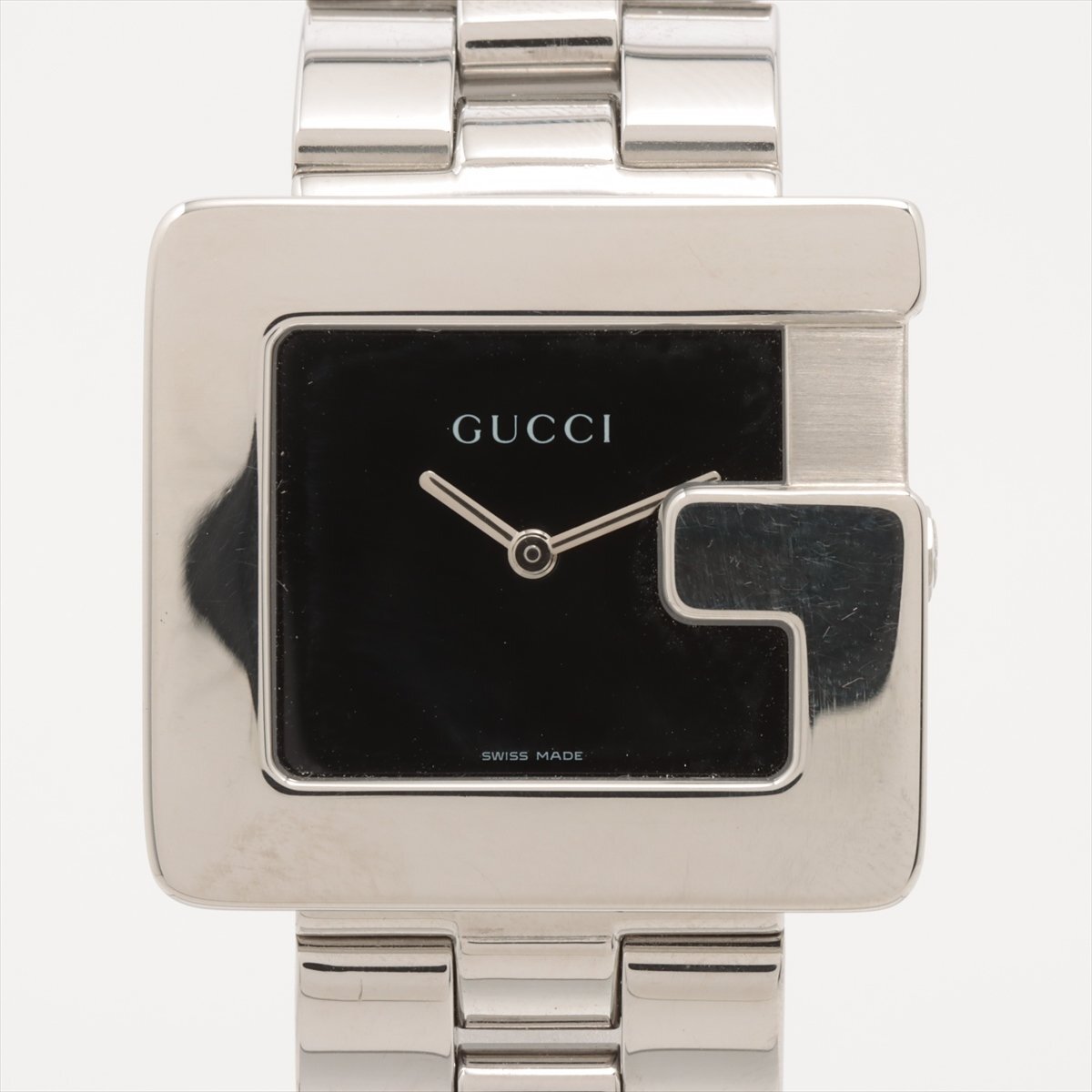 ■ 1円 ～ 中古品 ■ グッチ GUCCI ■ Gスクエア 腕時計 3600M ■ メンズ ブラック 黒 シルバー 四角形 クォーツ ボーイズ ユニセックスの画像1