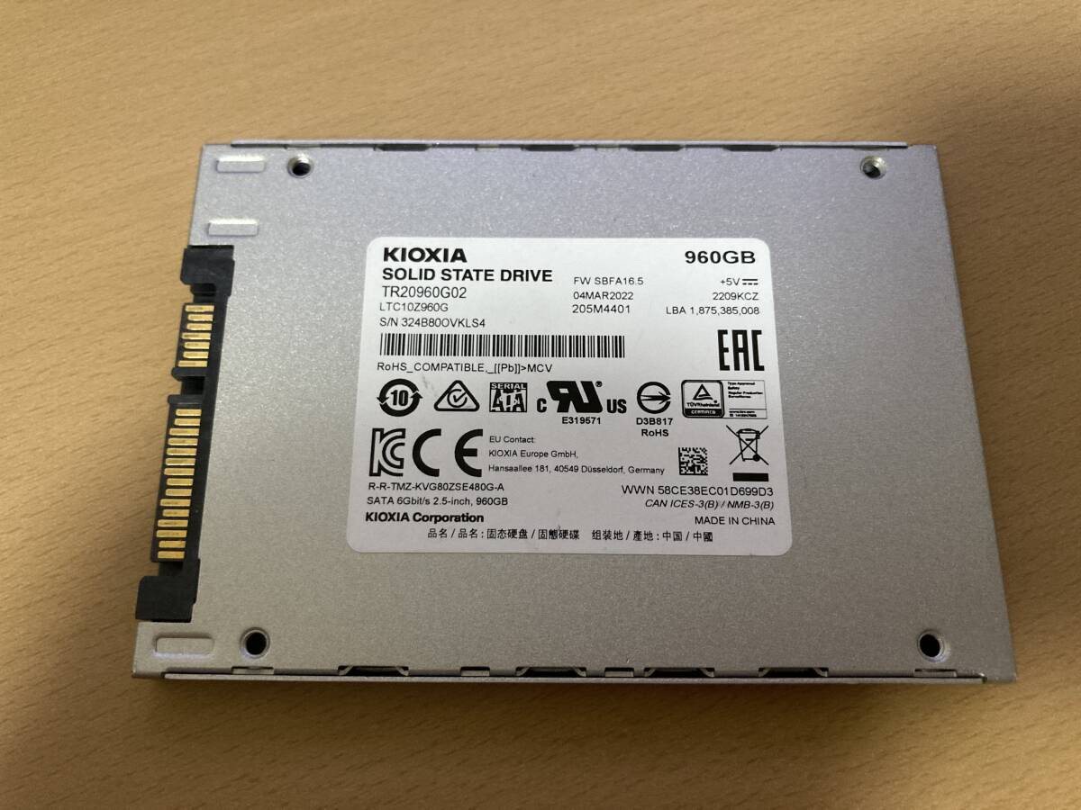 ストレージセット SATA SSD 960GB・256GB M.2 500GB 2.5インチHDD 1TB M.2エンクロージャの画像3