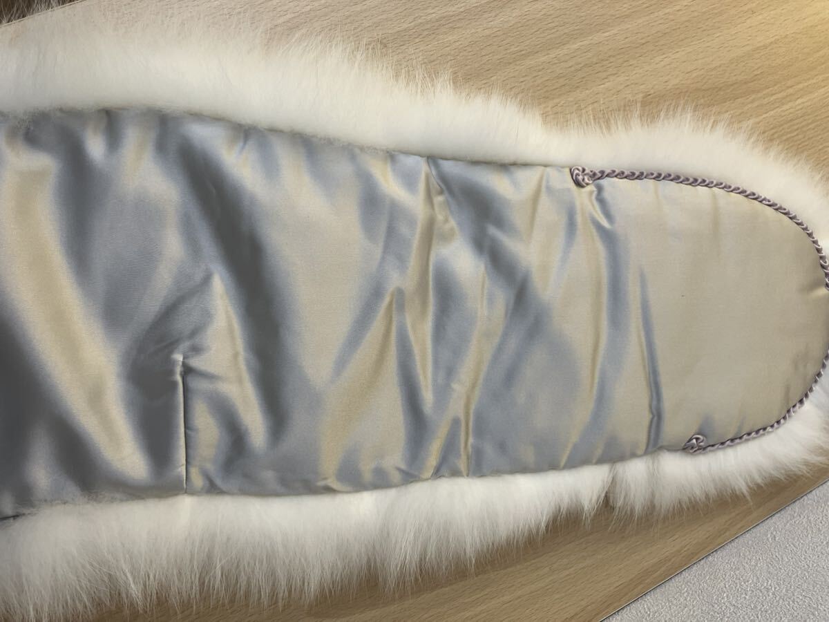【美品】SAGA FOX サガフォックス 毛皮 ファー ホワイト 白 ショール 和装 レディースの画像5
