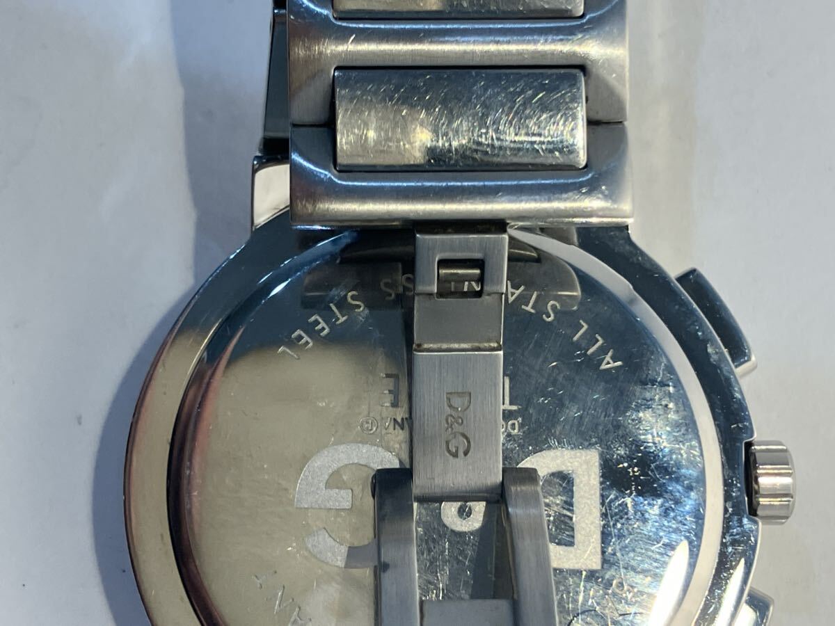 【不動品】D&G ドルチェ&ガッバーナ クォーツ腕時計 ビッグフィッシュ BIG FISH クロノグラフ メンズ ドルガバ