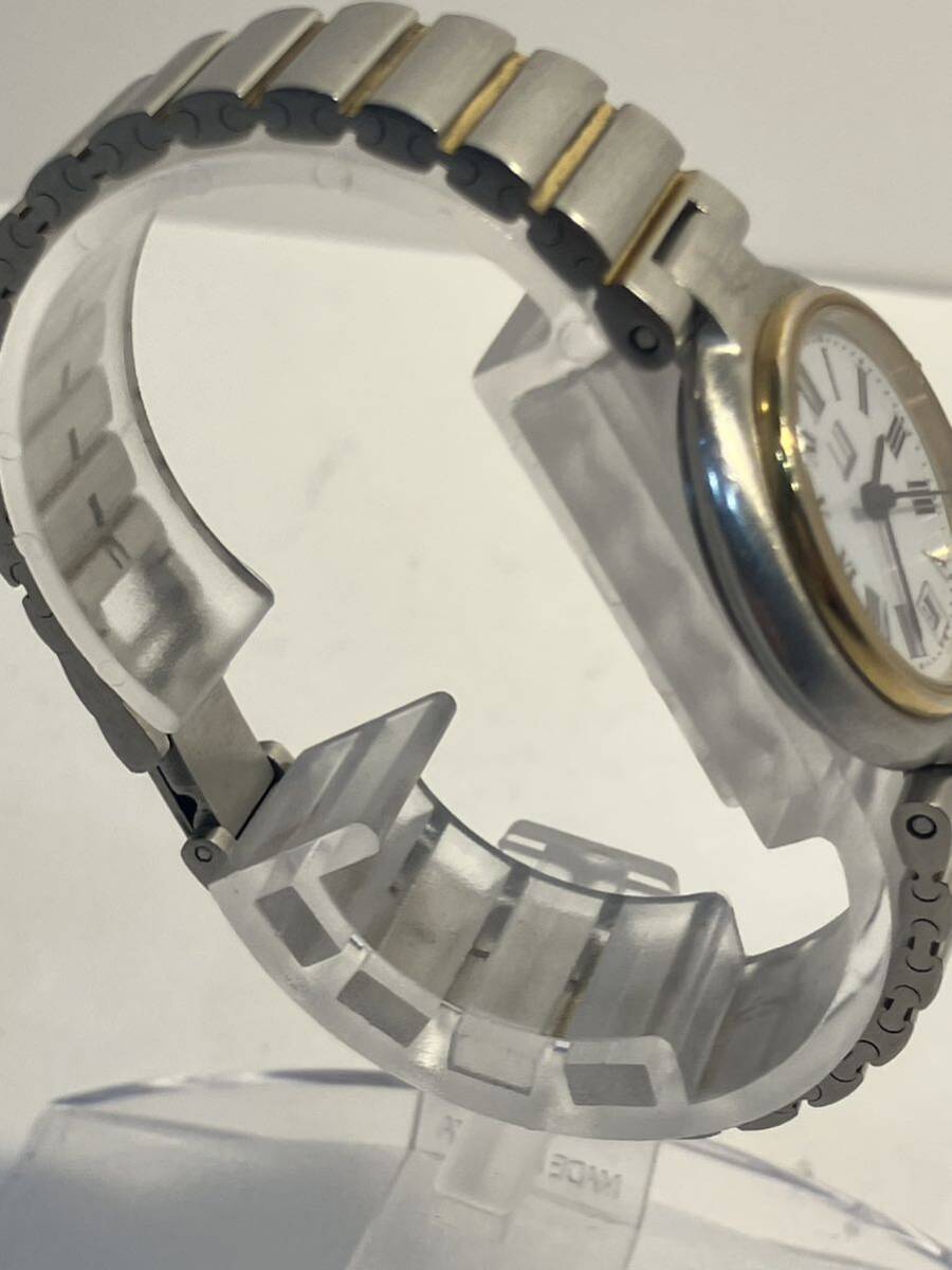 【不動品】dunhill ダンヒル ミレニアム デイト クォーツ 腕時計 白文字盤 ステンレススチール SSの画像3
