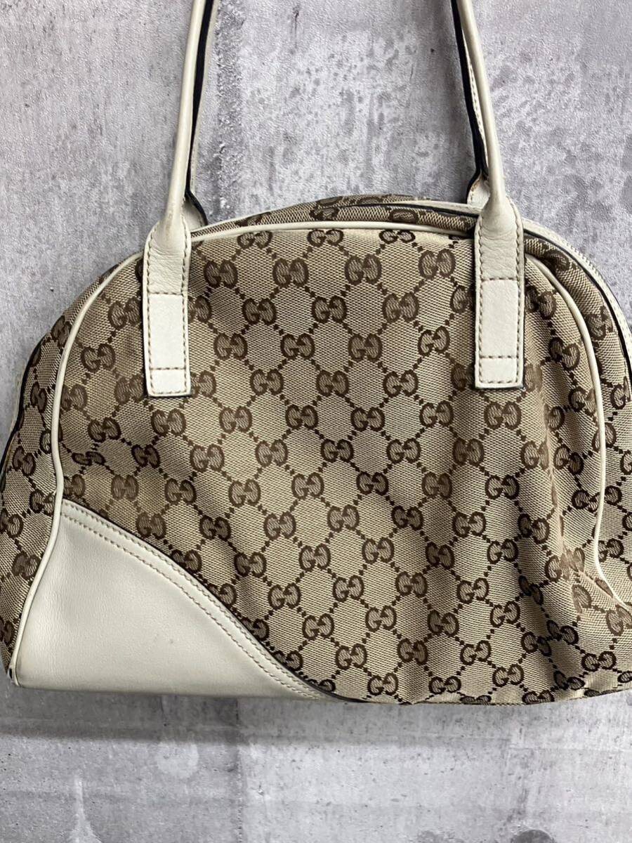 GUCCI グッチ GGキャンバス トートバッグ ハンドバッグ インターロッキング ベージュ/アイボリー レディース 211980 497717の画像2