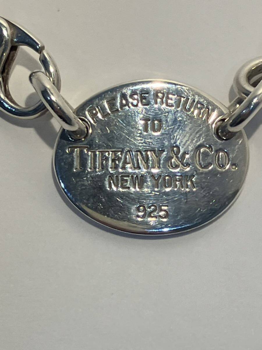 TIFFANY&Co ティファニー リターントゥティファニー オーバル タグネックレス シルバー925 アクセサリー 保存袋付きの画像3
