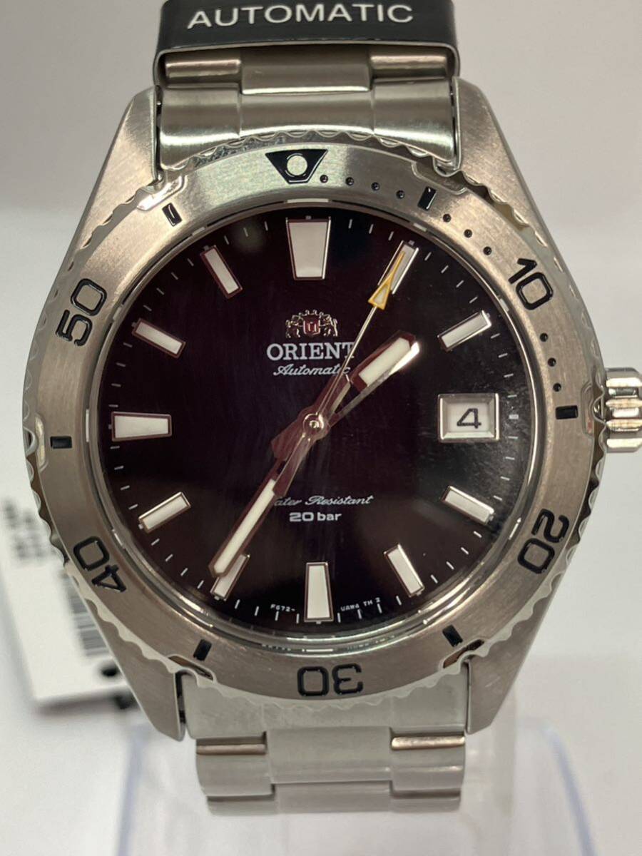 [ unused goods ]ORIENT Orient mako sport RN-AC0Q01B self-winding watch wristwatch Date black face men's box attaching 