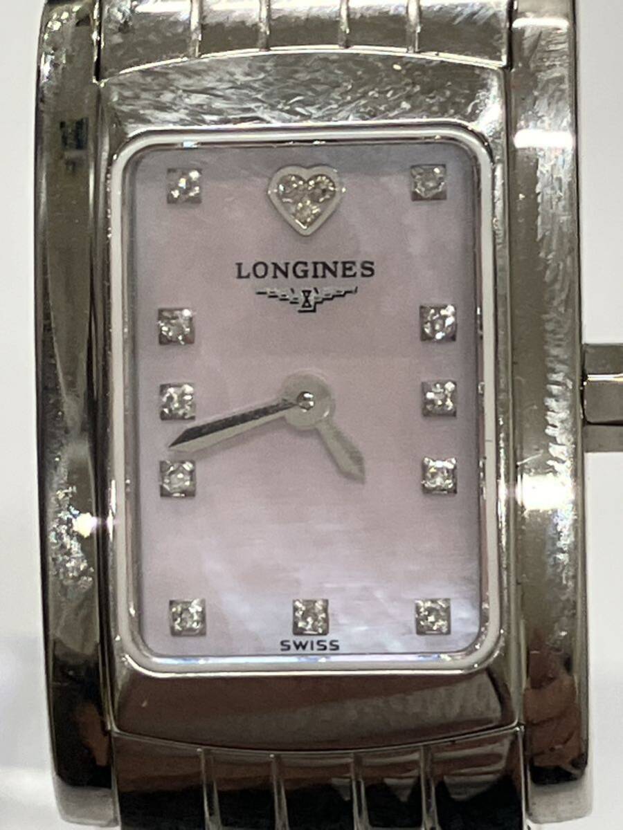 【動作未確認】【ジャンク】【不動品】ロンジン LONGINES L5.158.4／32776784／12Pダイヤ クォーツ 腕時計の画像2