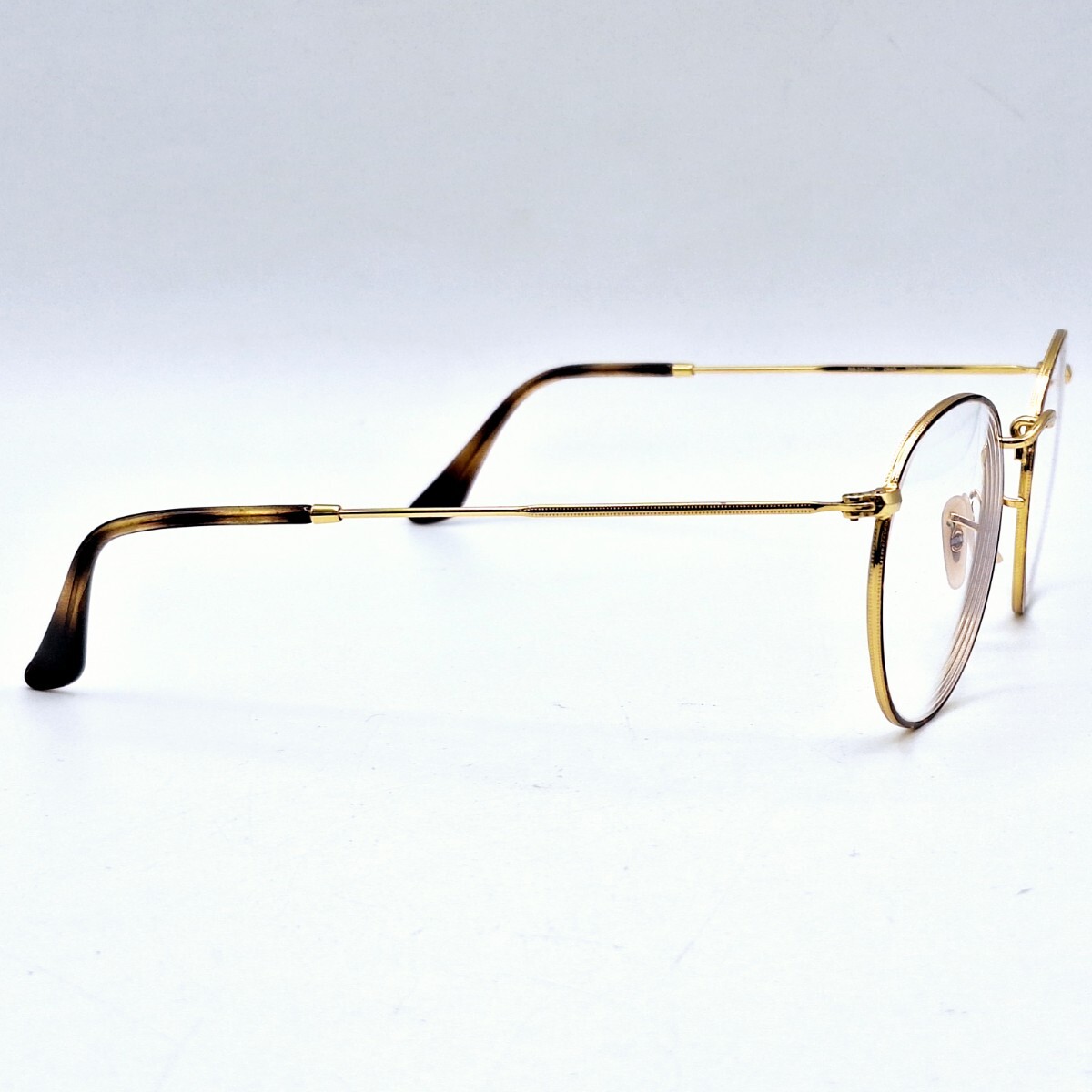 Ray-Ban レイバン RB3447V 2945 50□21 145 眼鏡 メガネ 度入りレンズ アイウェア ゴールドカラーフレーム ラウンド ケース付き WK_画像4